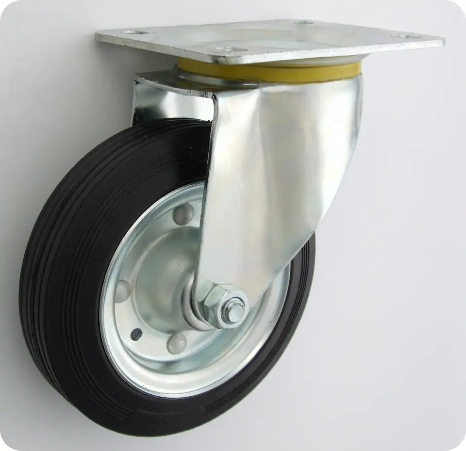 ⁨METAL-RUBBER WHEEL 160MM SWIVEL HOUSING 42⁩ at Wasserman.eu