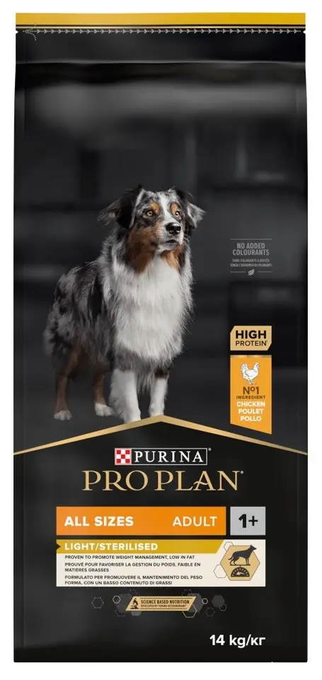 ⁨PURINA PRO PLAN Adult Light/Sterilised - sucha karma dla psa - 14 kg⁩ w sklepie Wasserman.eu