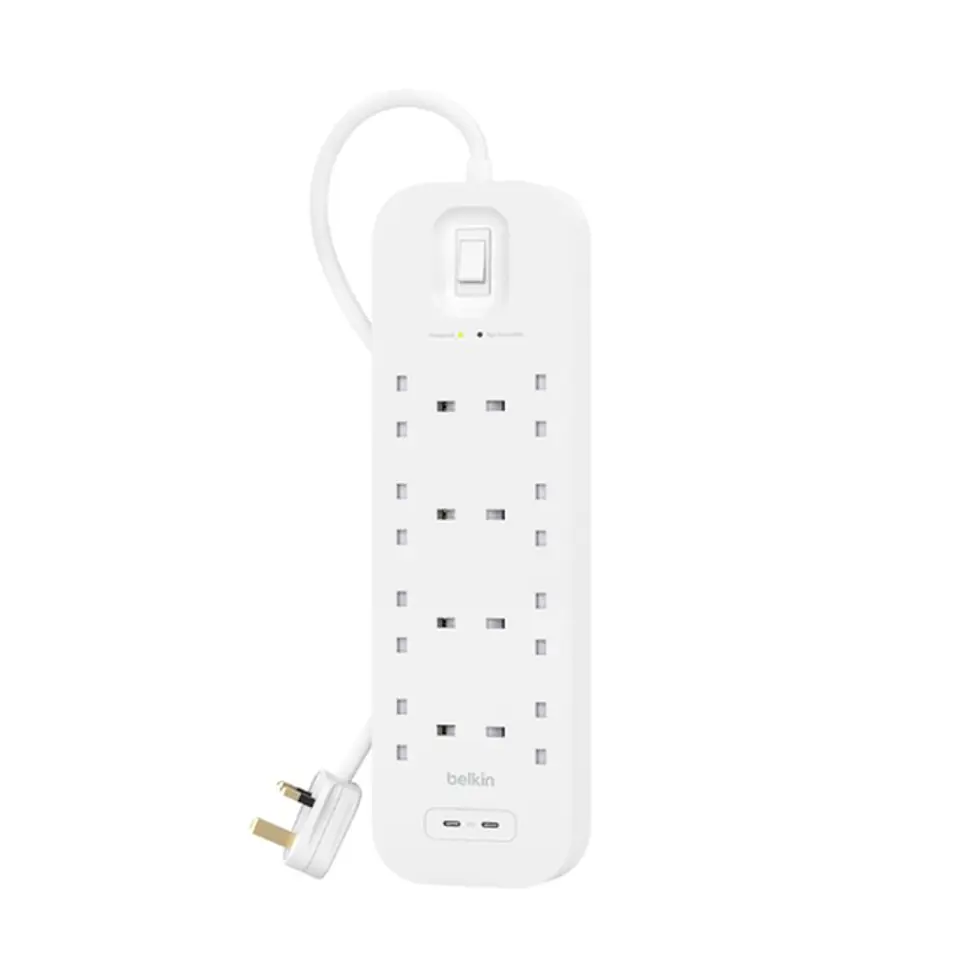 ⁨Belkin Connect White 8 AC outlet(s) 2 m⁩ at Wasserman.eu