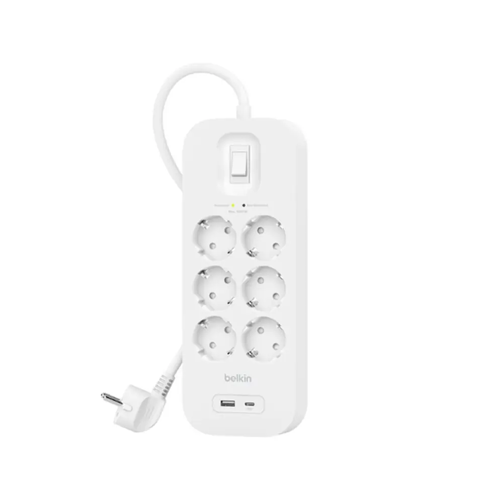 ⁨Belkin Connect White 6 AC outlet(s) 2 m⁩ at Wasserman.eu