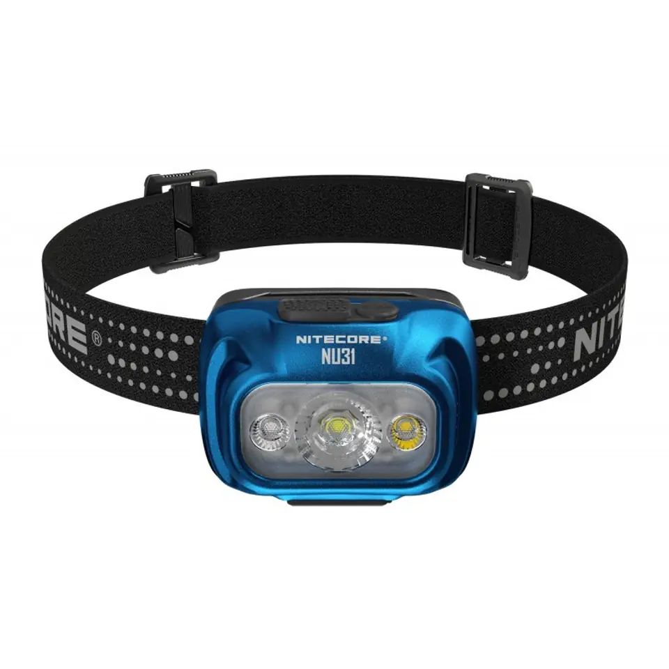 ⁨Nitecore NU31 blue headlamp flashlight⁩ at Wasserman.eu