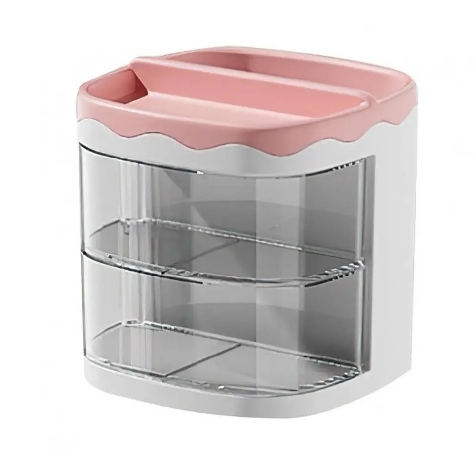 ⁨Szkatułka organizer różowy z szufladkami CB30R⁩ w sklepie Wasserman.eu