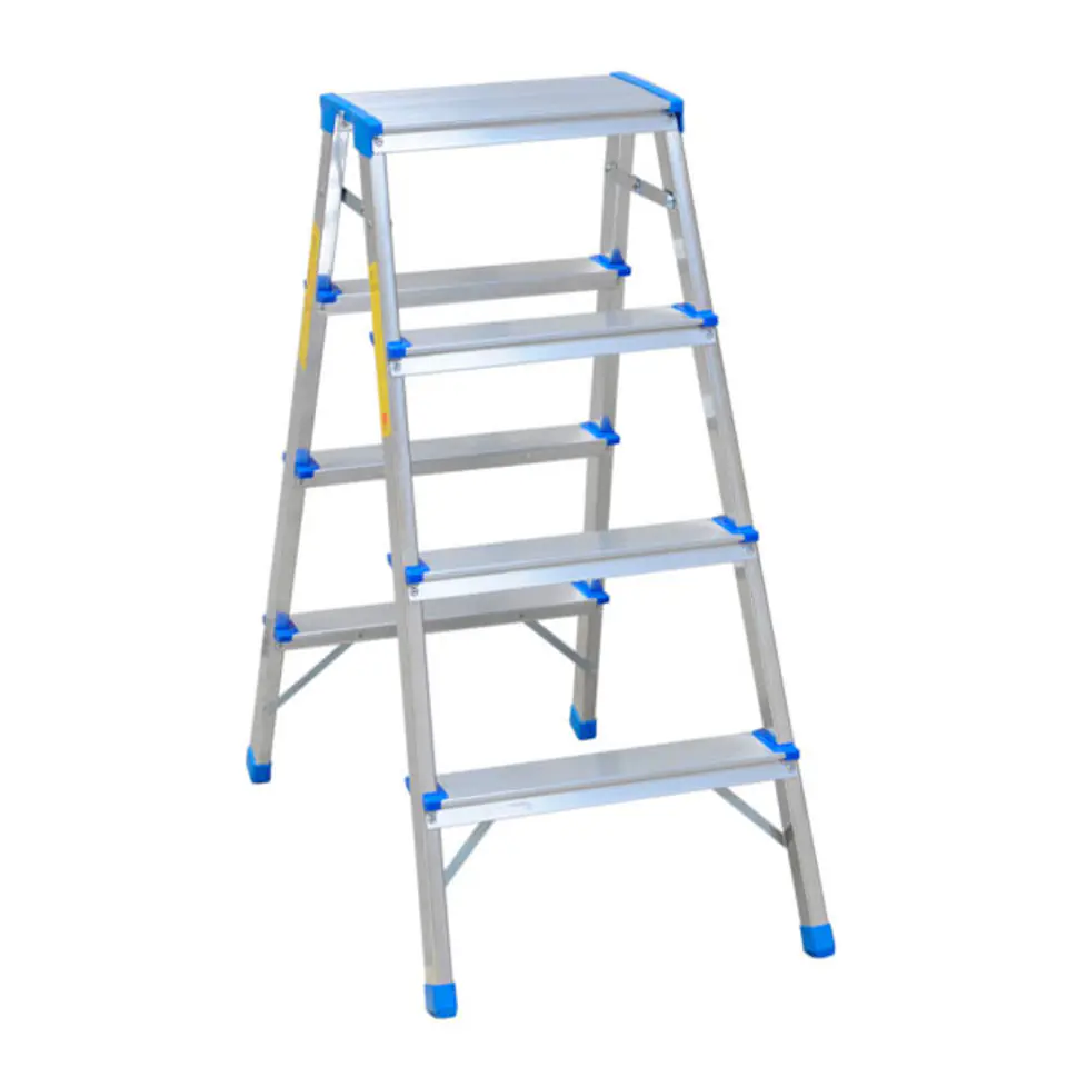 ⁨DOUBLE-SIDED ALUMINUM LADDER 90CM 3 STEPS + PLATFORM⁩ at Wasserman.eu