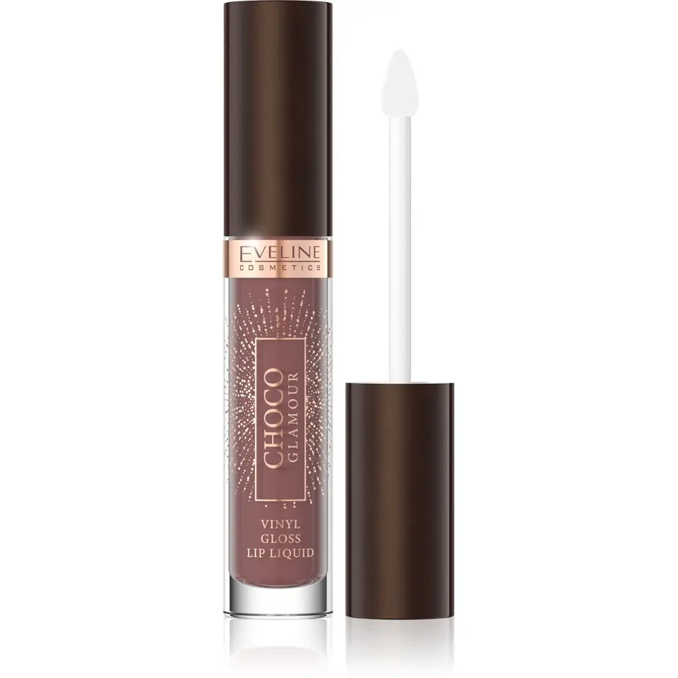 ⁨EVELINE Choco Glamour Winylowa Pomadka do ust w płynie z efektem glossy lips nr 02⁩ w sklepie Wasserman.eu