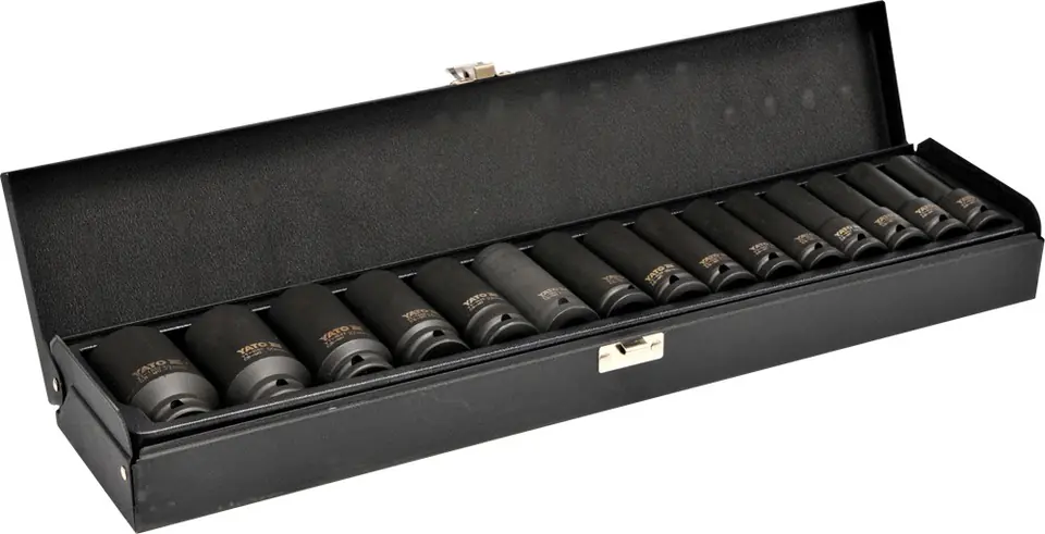 ⁨SET OF IMPACT SOCKETS 1/2'' LONG 15-PIECE⁩ at Wasserman.eu