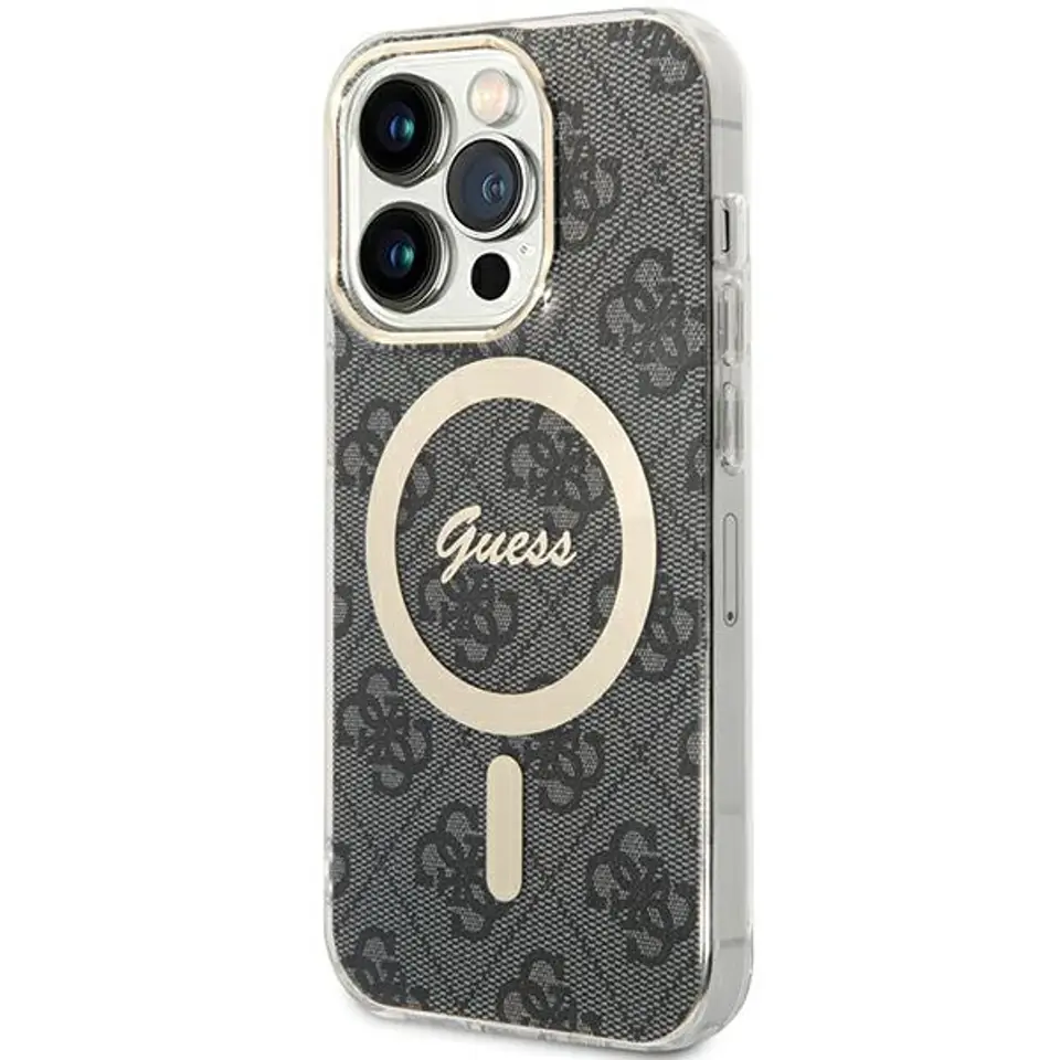 ⁨Guess GUHMP15LH4STK iPhone 15 Pro 6.1" czarny/black hardcase IML 4G MagSafe⁩ w sklepie Wasserman.eu