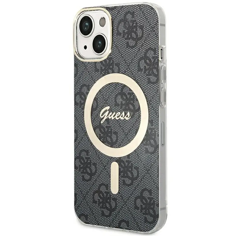 ⁨Guess GUHMP15SH4STK iPhone 15 6.1" czarny/black hardcase IML 4G MagSafe⁩ w sklepie Wasserman.eu