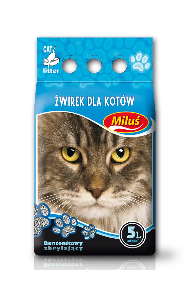 ⁨MILUŚ Bentonite Cat litter Natural Standard 5l⁩ at Wasserman.eu