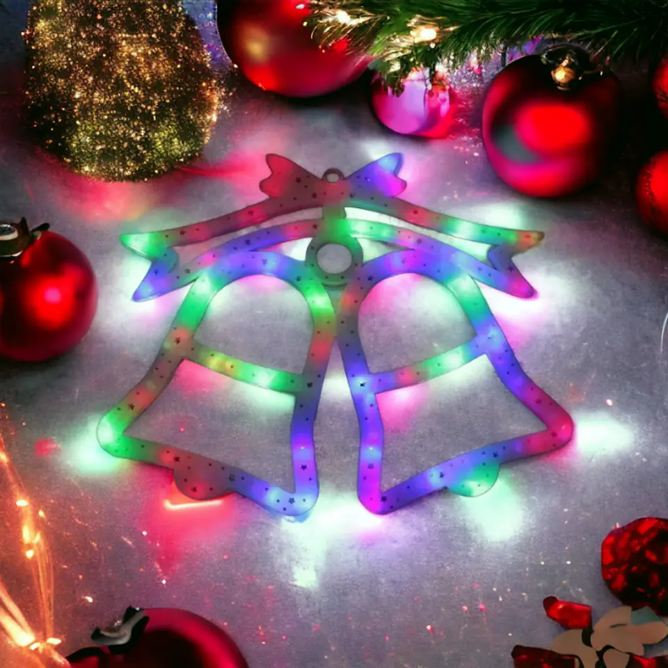 ⁨Wisząca ozdoba XXL Dzwoneczki Multikolor lampki LED LAMP14MULTI⁩ w sklepie Wasserman.eu
