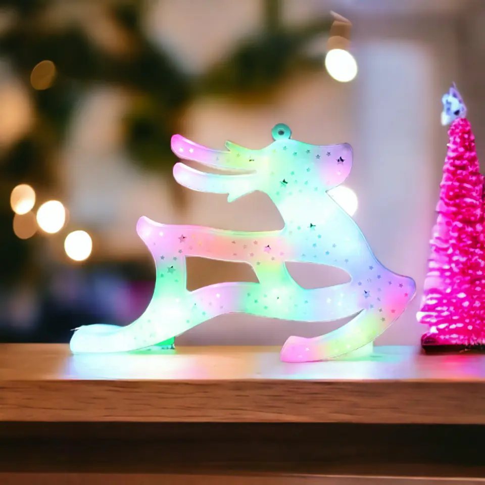 ⁨Hanging ornament M Reindeer MULTICOLOR led lamp 263-1⁩ at Wasserman.eu