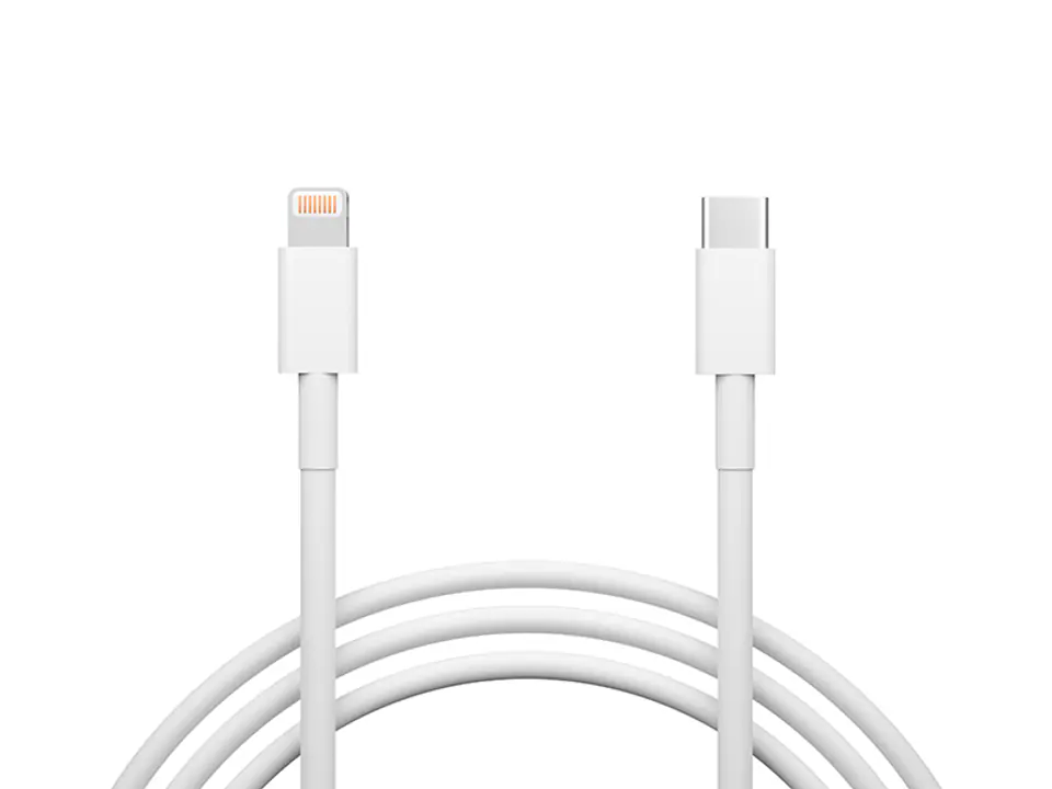 ⁨66-158# Przyłącze usb-c -iphone 1m białe woreczek⁩ w sklepie Wasserman.eu