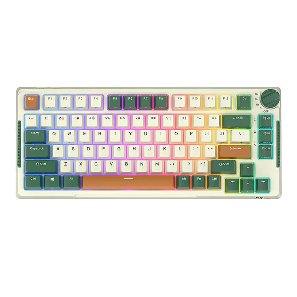 Bezprzewodowa klawiatura mechaniczna Royal Kludge RKH81 RGB, Sky cyan switch (zielona) w sklepie Wasserman.eu