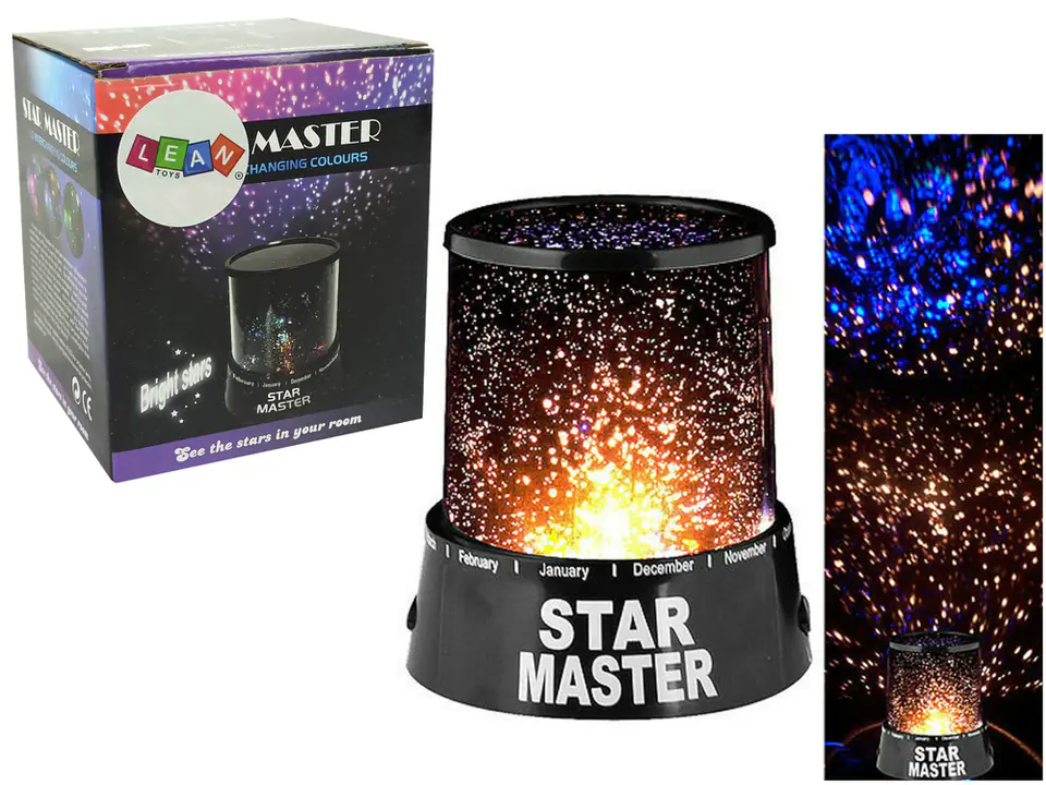 ⁨Projektor Rzutnik Gwiazdy Planety Lampka Nocna na Baterie⁩ w sklepie Wasserman.eu