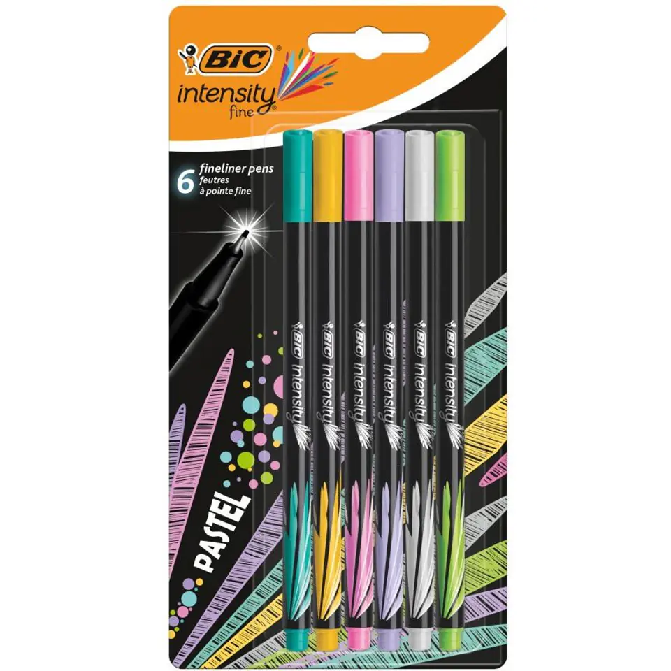 ⁨Cienkopis INTENSITY FINE 6 kolorów pastel 950445/950448 BIC⁩ w sklepie Wasserman.eu