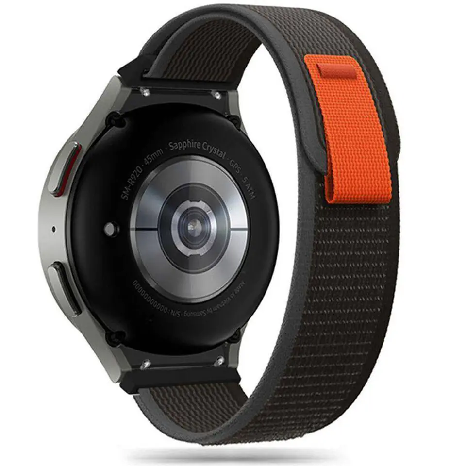 Pasek do GALAXY WATCH 4 / 5 / 5 PRO / 6 Tech-Protect Nylon pomarańczowo - czarne w sklepie Wasserman.eu