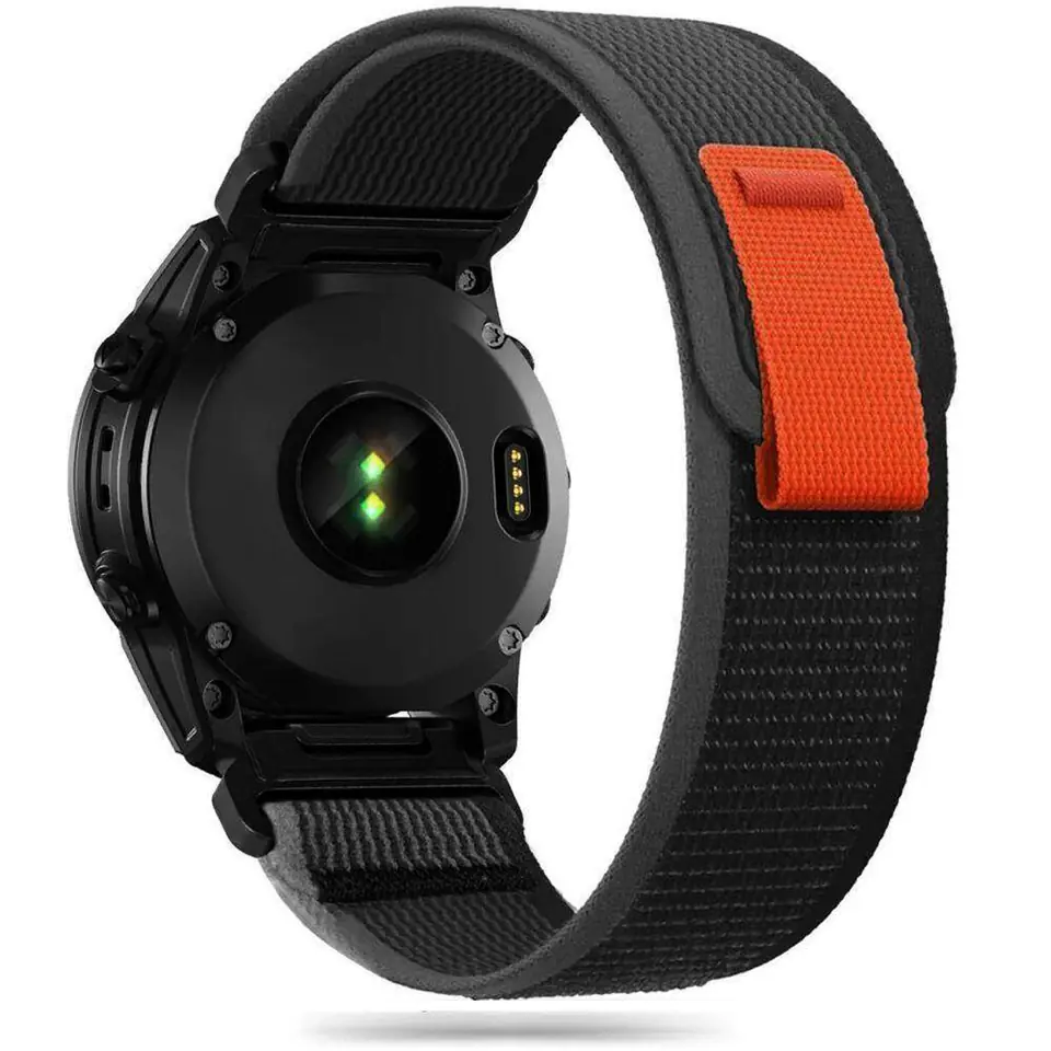 ⁨Pasek do GARMIN FENIX 5 / 6 / 6 PRO / 7 Tech-Protect Nylon pomarańczowo - czarne⁩ w sklepie Wasserman.eu