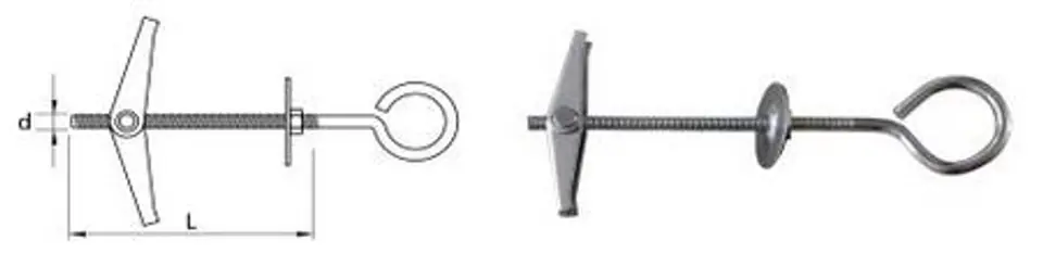 ⁨STEEL ANCHOR UMBRELLA EYELET HOOK 4*50MM⁩ at Wasserman.eu