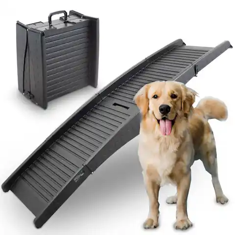 ⁨Rampa Bituxx dla psa udźwig 90kg trap do samochodu składana w walizkę rozmiar L⁩ w sklepie Wasserman.eu