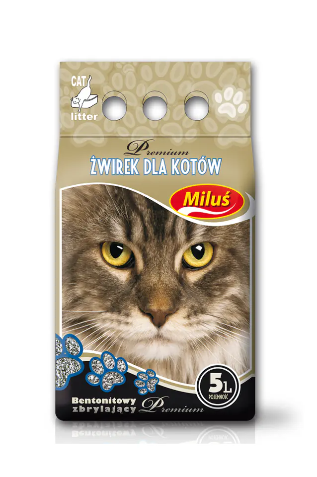 ⁨MILUŚ Bentonite Cat litter Premium Compact 5l⁩ at Wasserman.eu