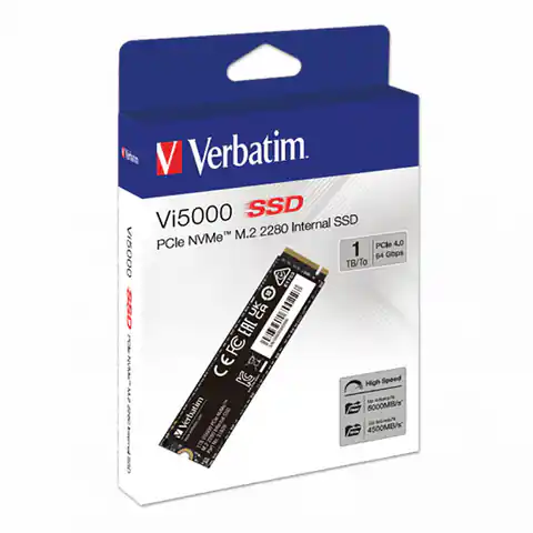 ⁨Dysk SSD wewnętrzny Verbatim wewnętrzny NVMe, 1000GB, Vi5000 M.2, 31826, 5000 MB/s-R, 4500 MB/s-W⁩ w sklepie Wasserman.eu