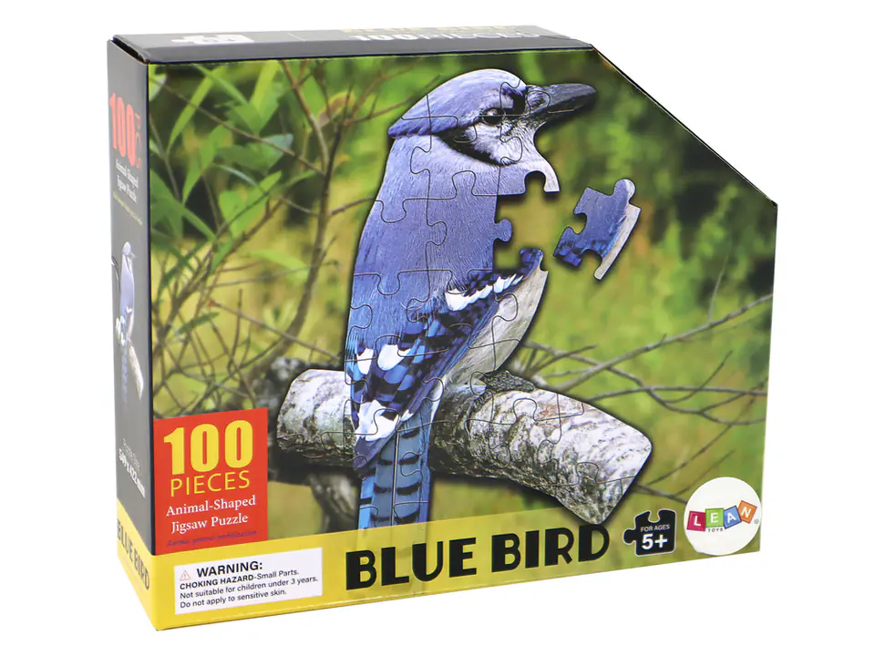 Puzzle 100 Elementów Motyw Ptak Niebieski Zwierzęta w sklepie Wasserman.eu