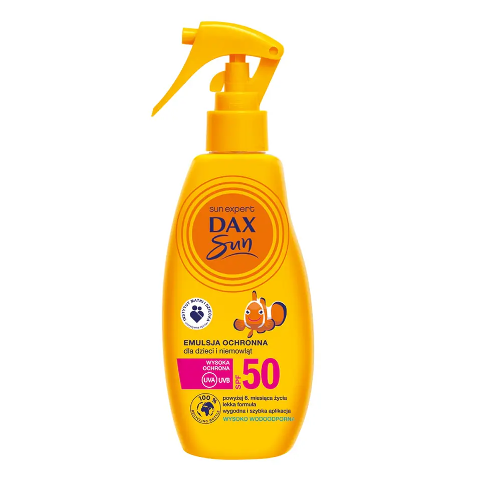 ⁨Dax Sun Emulsja ochronna dla dzieci i niemowląt SPF50 200ml⁩ w sklepie Wasserman.eu