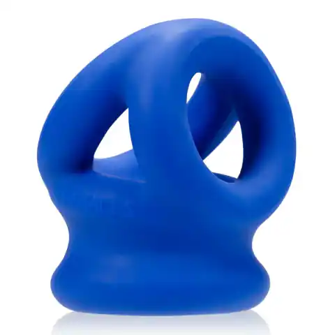 ⁨Oxballs - Tri-Squeeze Silikonowy Pierścień Erekcyjny Na Penisa 3w1 Niebieski⁩ w sklepie Wasserman.eu