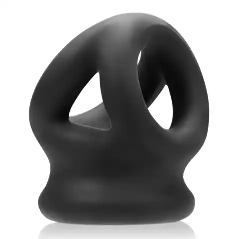 ⁨Oxballs - Tri-Squeeze Silikonowy Pierścień Erekcyjny Na Penisa 3w1 Czarny⁩ w sklepie Wasserman.eu