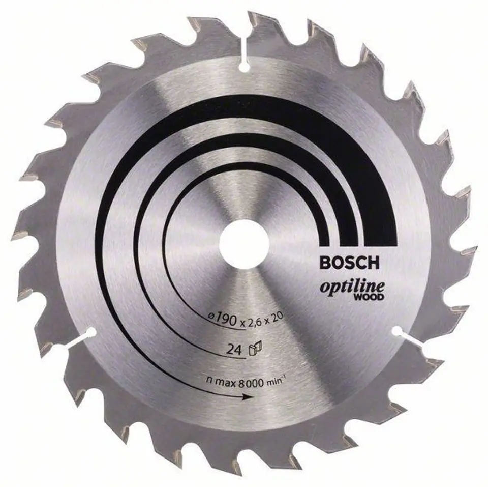 CIRCULAR SAW-H OPTILINE WOOD 190*2.6*20/16 Z24 at Wasserman.eu