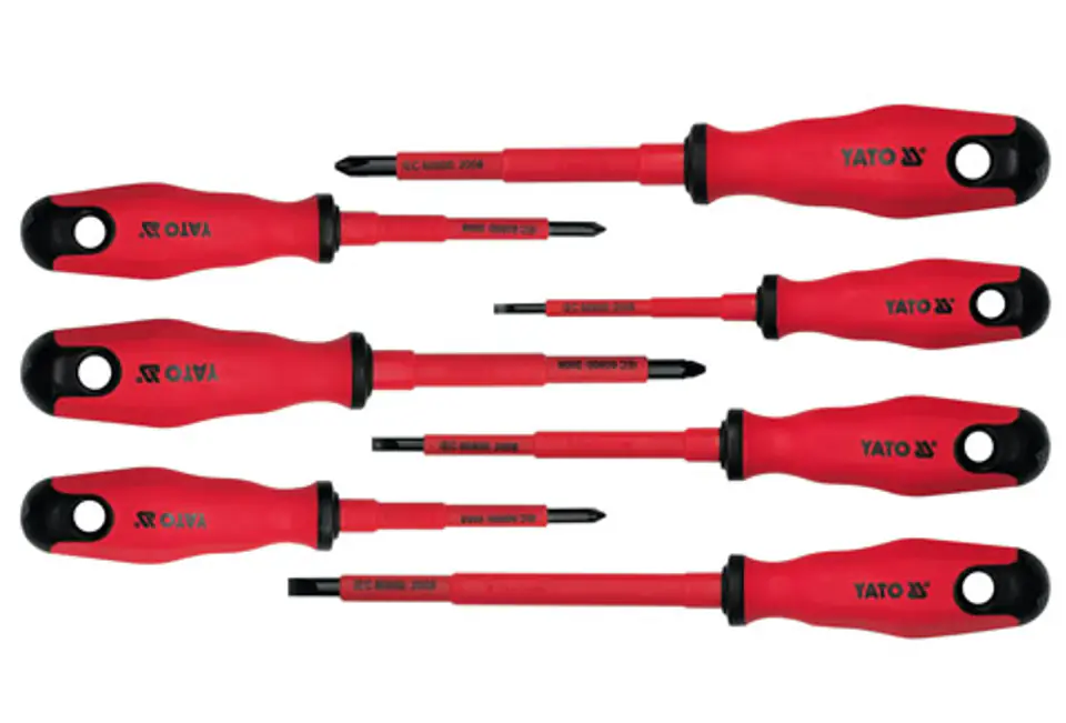 ⁨SET OF INSULATED SCREWDRIVERS 1000V 7PCS⁩ at Wasserman.eu