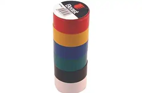 ⁨Taśma izolacyjna kolorowa 19mm x 5m 6 sztuk⁩ w sklepie Wasserman.eu