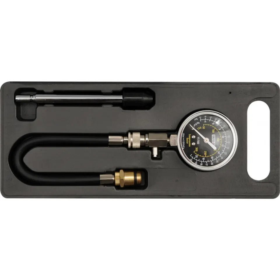 ⁨COMPRESSION PRESSURE GAUGE YATO YT-7302 + ADAPTER⁩ at Wasserman.eu