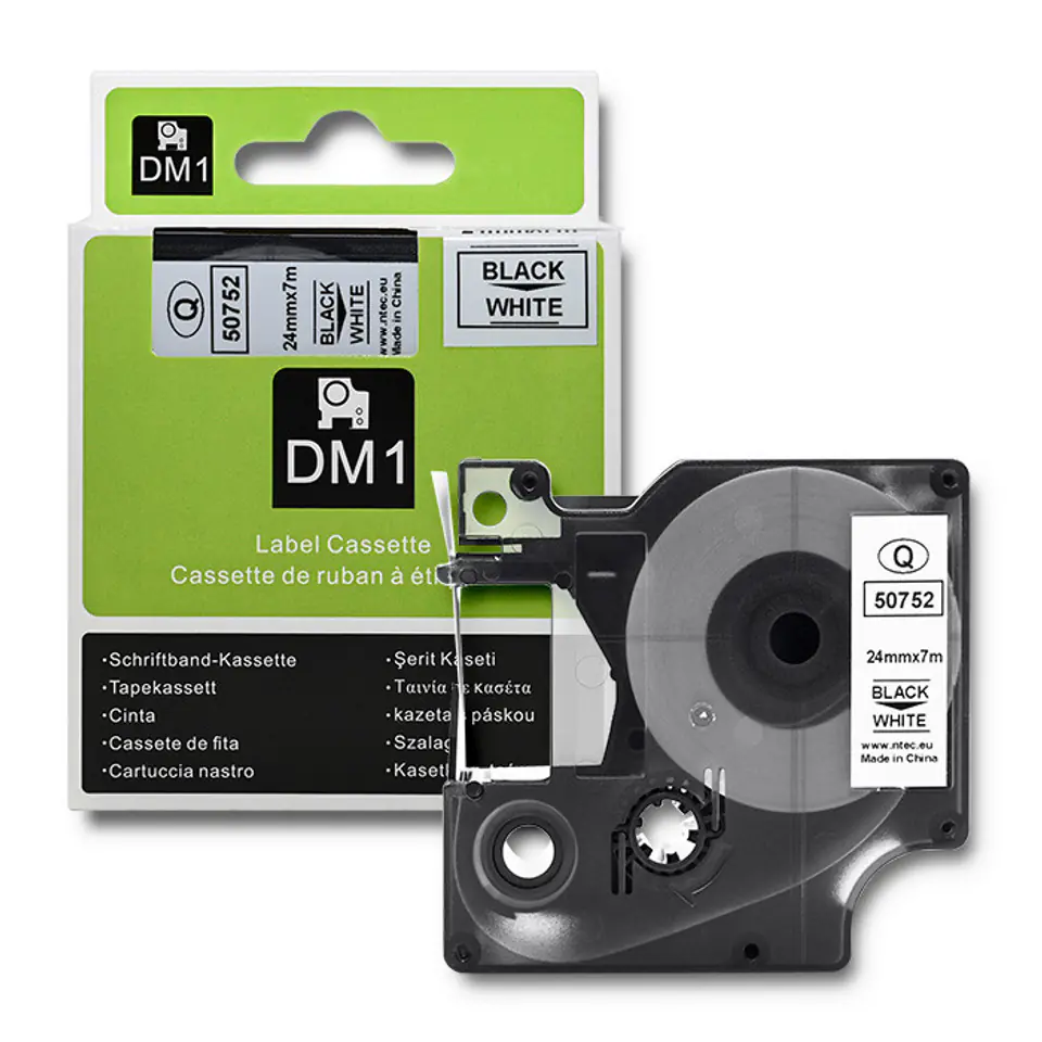 Qoltec Taśma do DYMO D1 53713, 53718 | 24mm x 7m | Biała/Czarny nadruk w sklepie Wasserman.eu