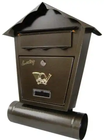 ⁨LETTERBOX WITH TUBE SD2T GOLD-ANTIQUE⁩ at Wasserman.eu