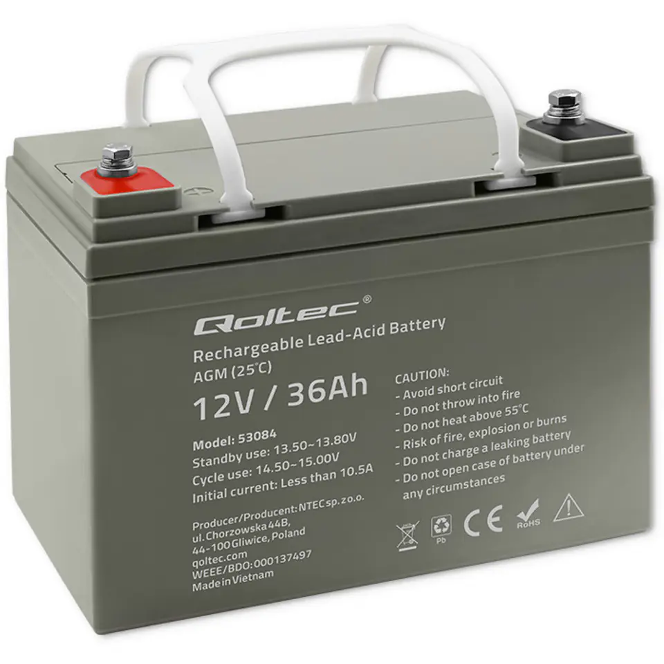 ⁨AGM battery 12V 36Ah     max. 540A⁩ at Wasserman.eu
