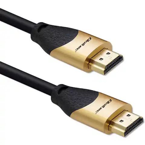 ⁨Qoltec Kabel HDMI v2.1 Ultra high speed 8K | 60Hz | 28AWG| GOLD | 3m⁩ w sklepie Wasserman.eu