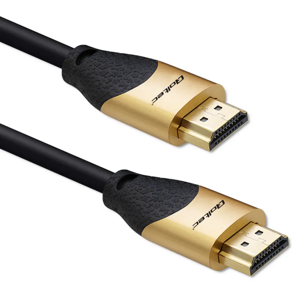 ⁨Qoltec Kabel HDMI v2.1 Ultra high speed 8K | 60Hz | 28AWG | GOLD | 2m⁩ w sklepie Wasserman.eu