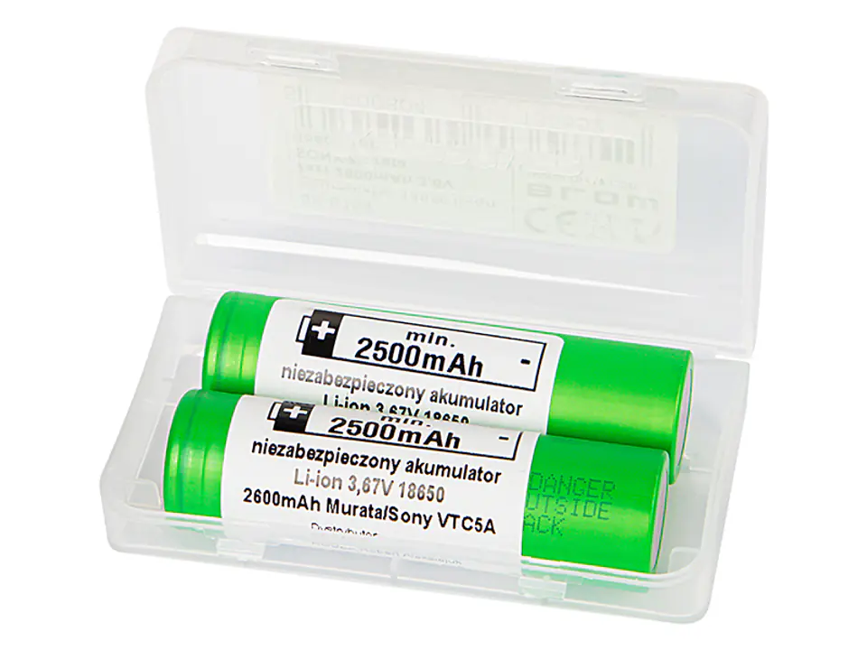 ⁨Akumulatory 18650 li-ion 2szt 2600mah 3,6V Murata/Sony⁩ w sklepie Wasserman.eu