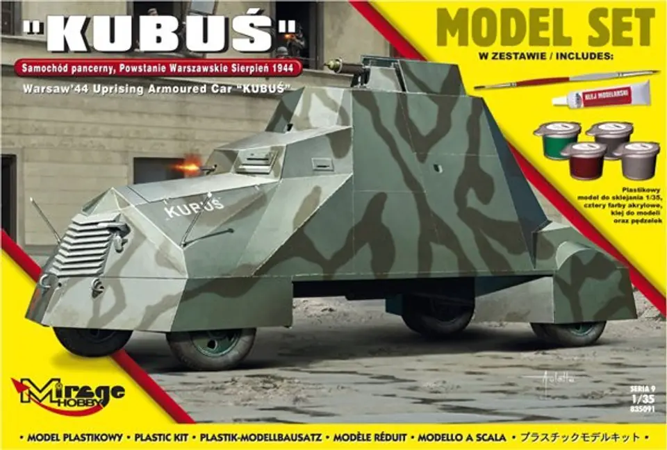 Model do Sklejania Samochód Pancerny KUBUŚ 1944 w sklepie Wasserman.eu