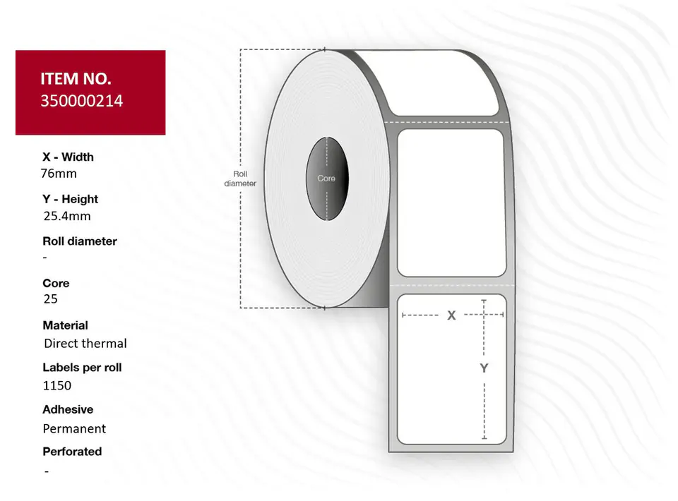 ⁨Capture Label 76x25.4 - Core 25.⁩ w sklepie Wasserman.eu