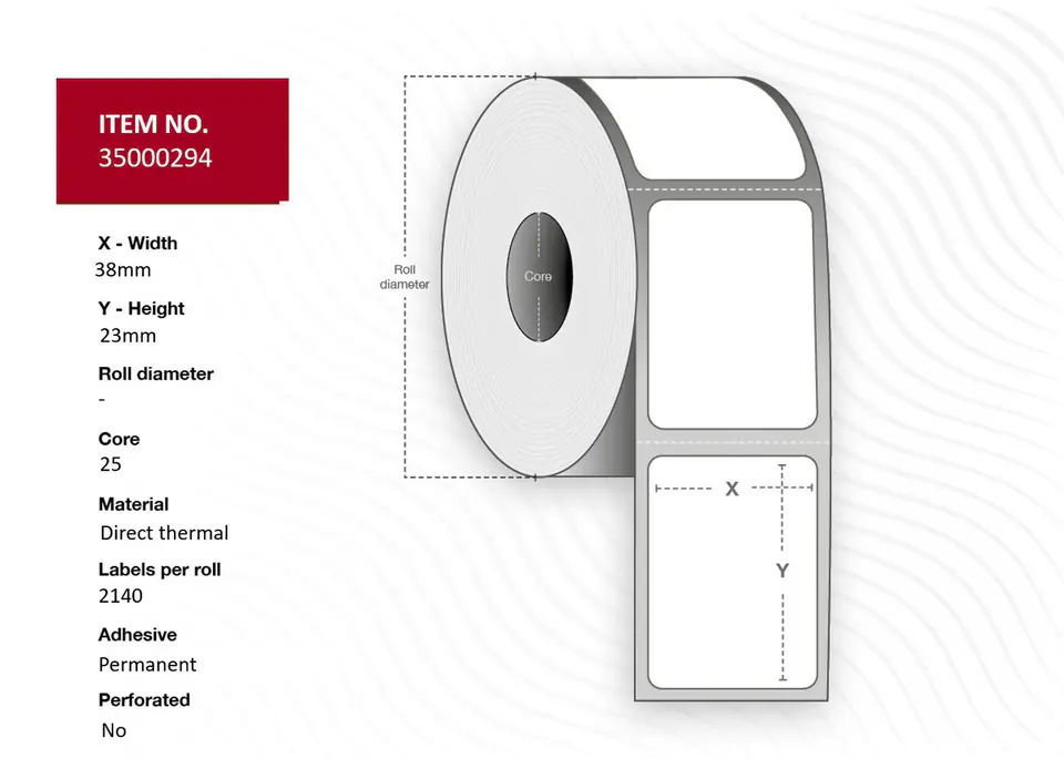 ⁨Capture Label 38x23 - Core 25. White.⁩ w sklepie Wasserman.eu