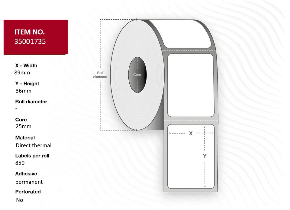 ⁨Capture Label 89x36 - Core 25. White.⁩ w sklepie Wasserman.eu