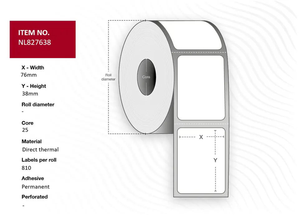 ⁨Capture Label 76x38 - Core 25. White.⁩ w sklepie Wasserman.eu