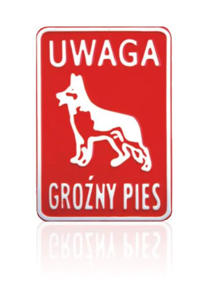 TABLICA 15*20CM UWAGA GROŹNY PIES w sklepie Wasserman.eu