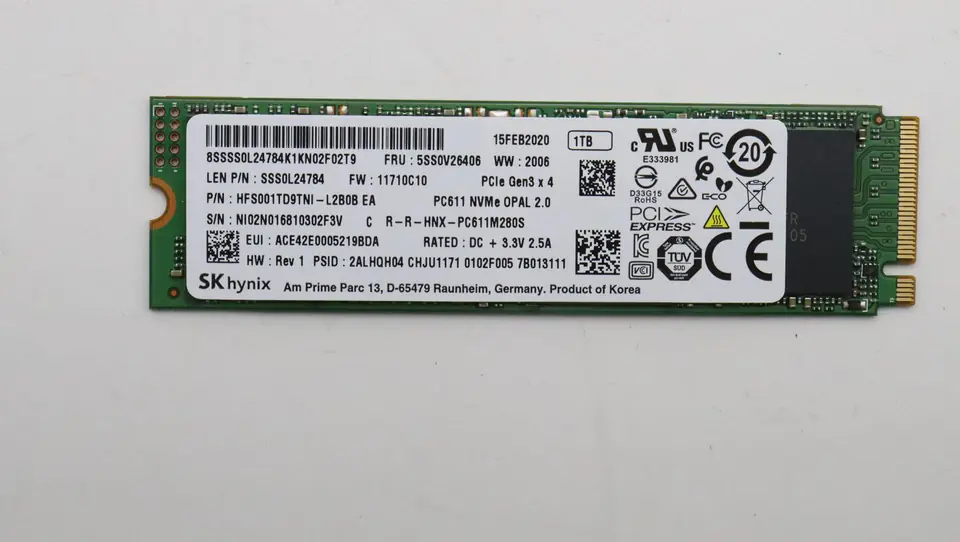 ⁨Lenovo 1TB M.2 PCIe NVMe solid-state⁩ w sklepie Wasserman.eu