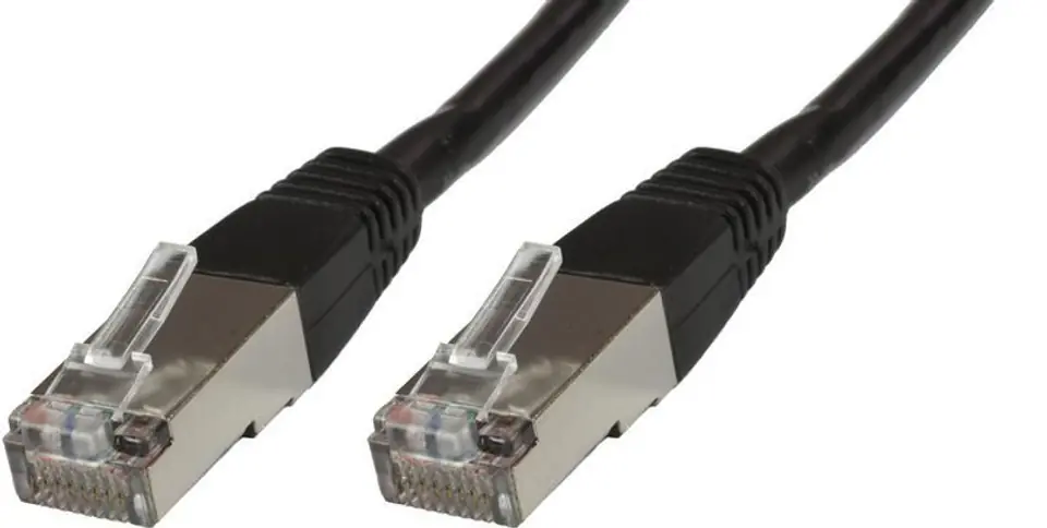 ⁨MicroConnect F/UTP CAT6 0.25m Black LSZH⁩ w sklepie Wasserman.eu