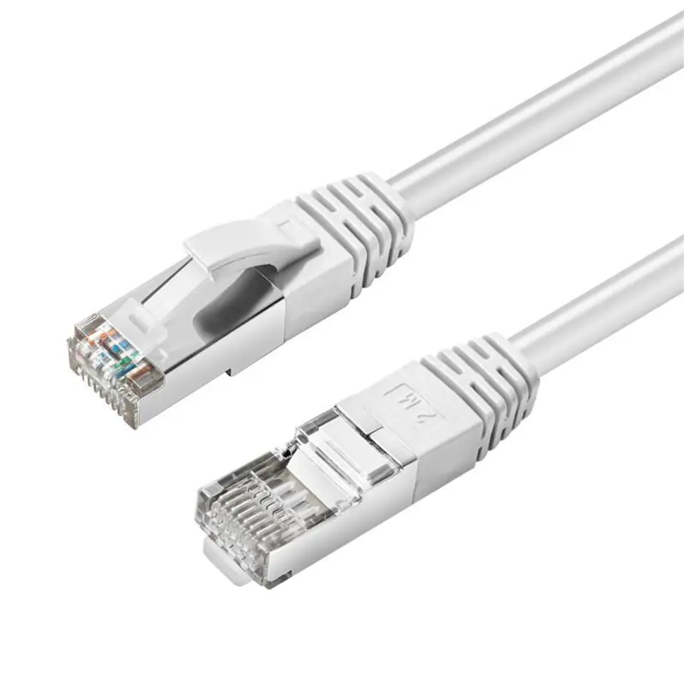 ⁨MicroConnect CAT6A S/FTP 0.25m White LSZH⁩ w sklepie Wasserman.eu
