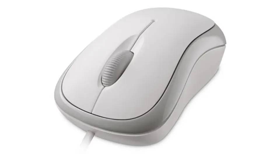 ⁨Microsoft Basic Optical Mouse USB white⁩ w sklepie Wasserman.eu