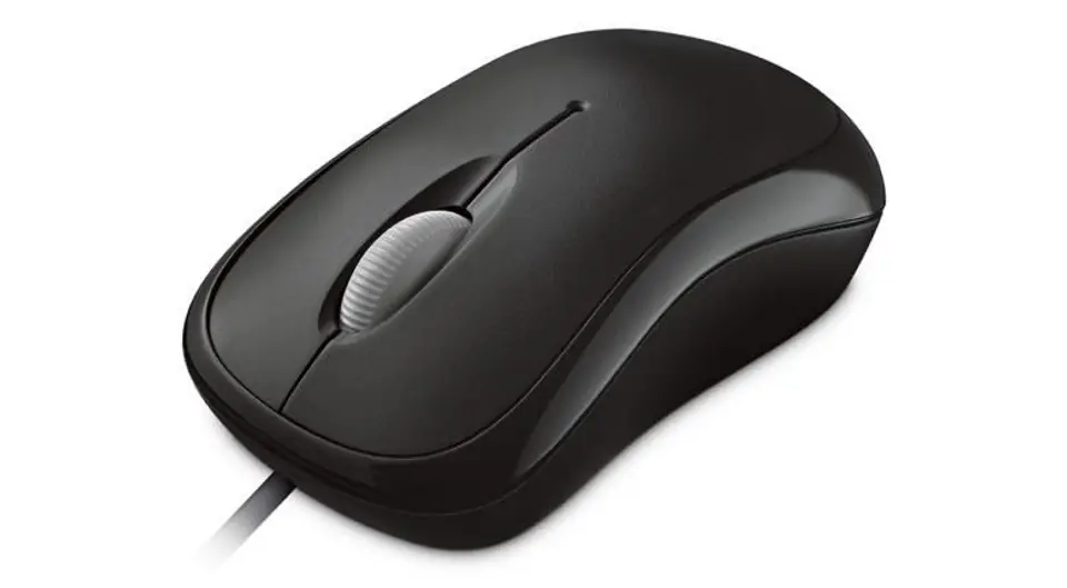 ⁨Microsoft Basic Optical Mouse, 800DPI, optical, 3 kl., USB cable, black, classic⁩ at Wasserman.eu