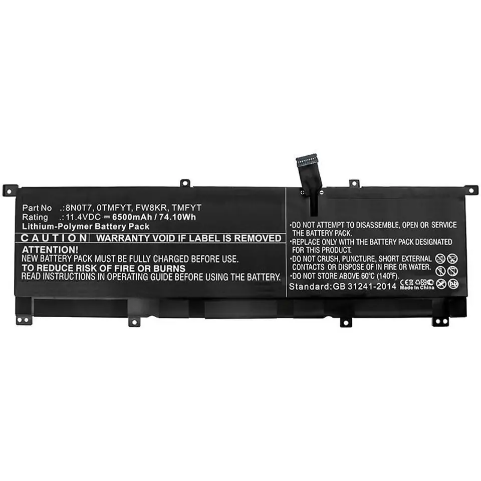 ⁨CoreParts Laptop Battery for Dell 68WH⁩ w sklepie Wasserman.eu